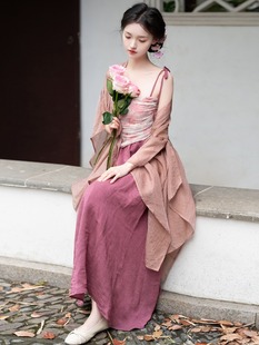 宋制汉服女款夏季唐装女套装中国风女装小个子夏国风新中式连衣裙