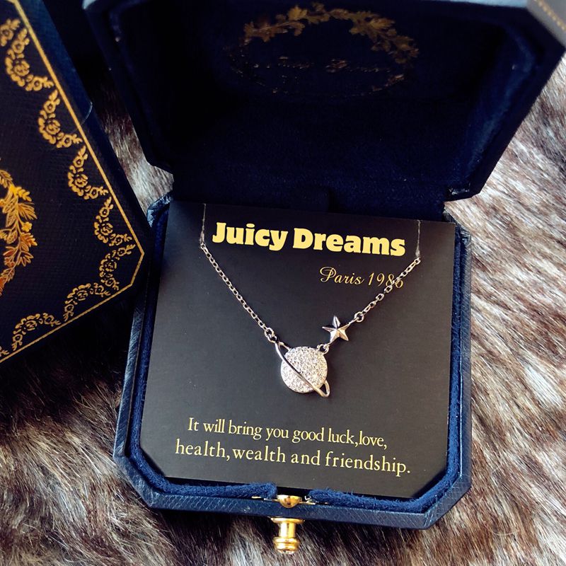 正品轻奢设计师juicydreams许愿星球流星你是我小宇宙925银项链