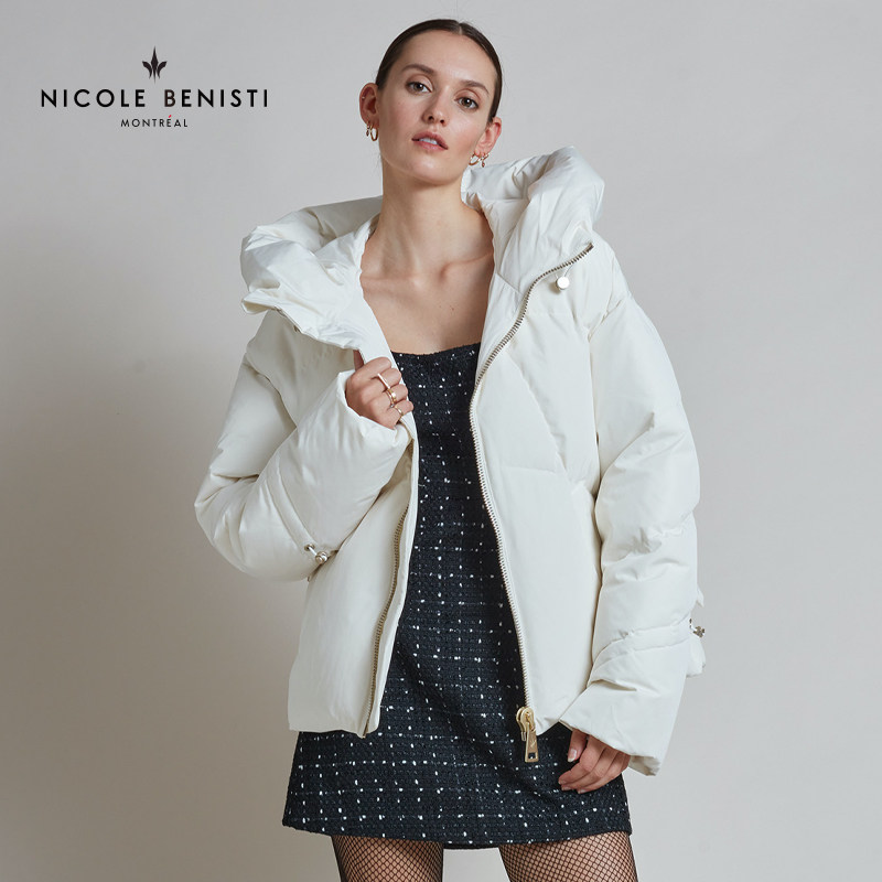 nicole benisti加拿大羽绒服女士冬季短款羽绒上衣77530150