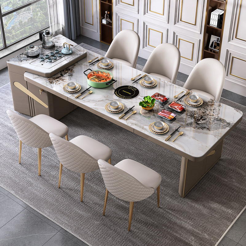 转盘饭桌电磁炉一体饭店酒店小户型大圆桌已售10￥308折后价￥308淘宝