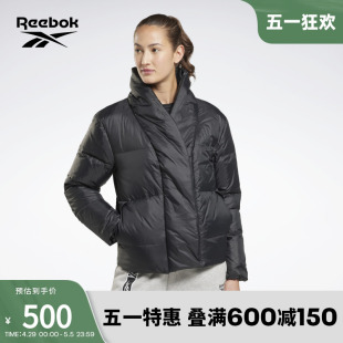 Reebok锐步官方2022女子JACKET经典运动休闲黑色短款羽绒服HH7250