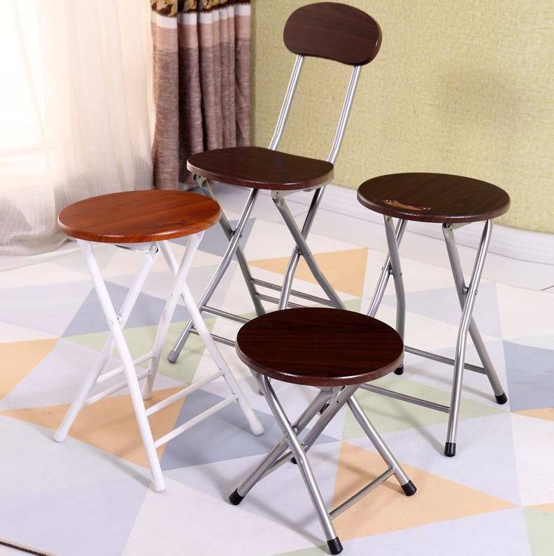 拆叠小凳子收折折叠椅子凳子家用椅餐桌凳高时尚小圆凳靠背板凳