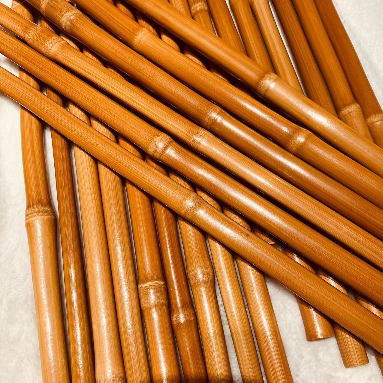 实心玉竹把件实心竹棍教鞭高抛多节长棍文玩竹雕实心精抛g细磨多