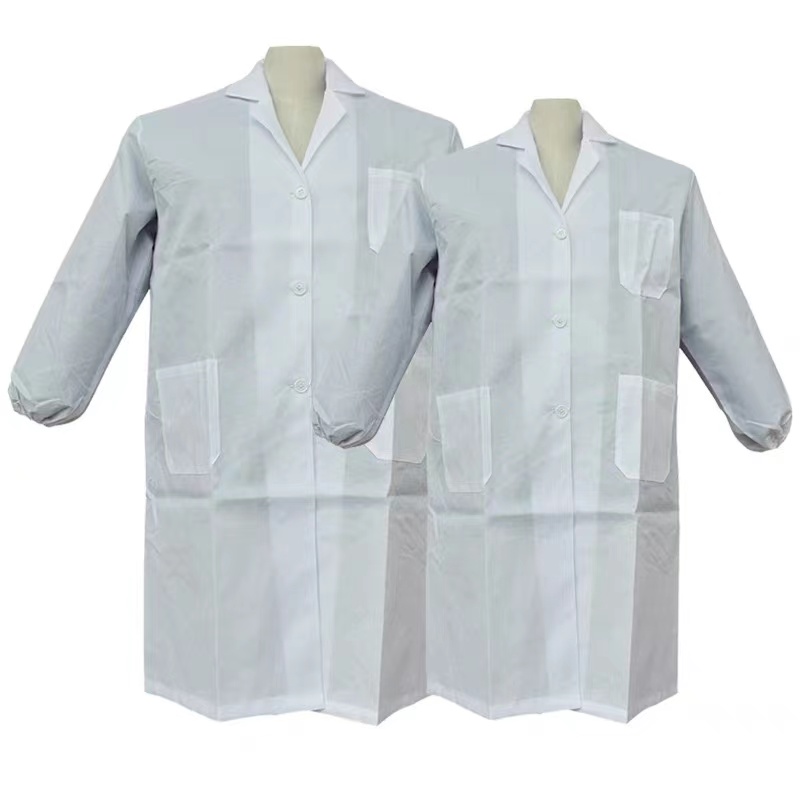 孝衣男女通用白色葬礼服孝衣白大褂寿衣涤棉死人殡葬白事哭孝长袖