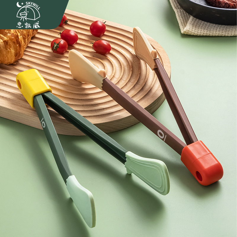 烧烤夹家用厨房夹子防烫煎牛排夹硅胶耐高温食品夹菜食物烤肉专用