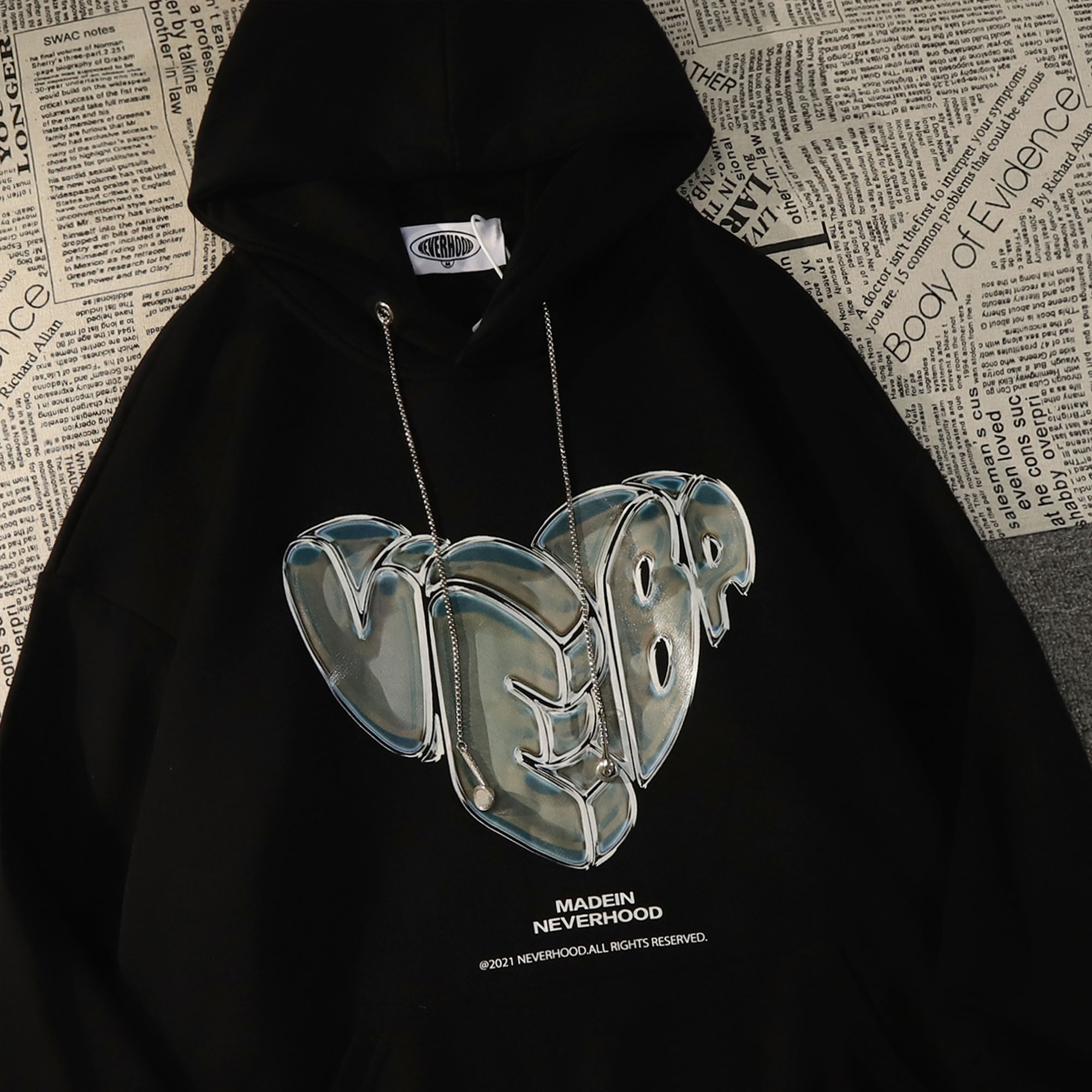 国潮卫衣男美式oversize