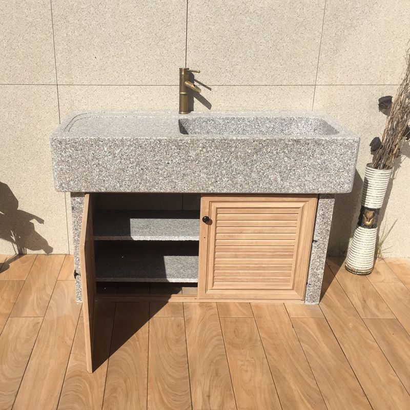 户外洗手台庭院洗手盆大理石石头水槽室外操作台花园别墅洗菜水池