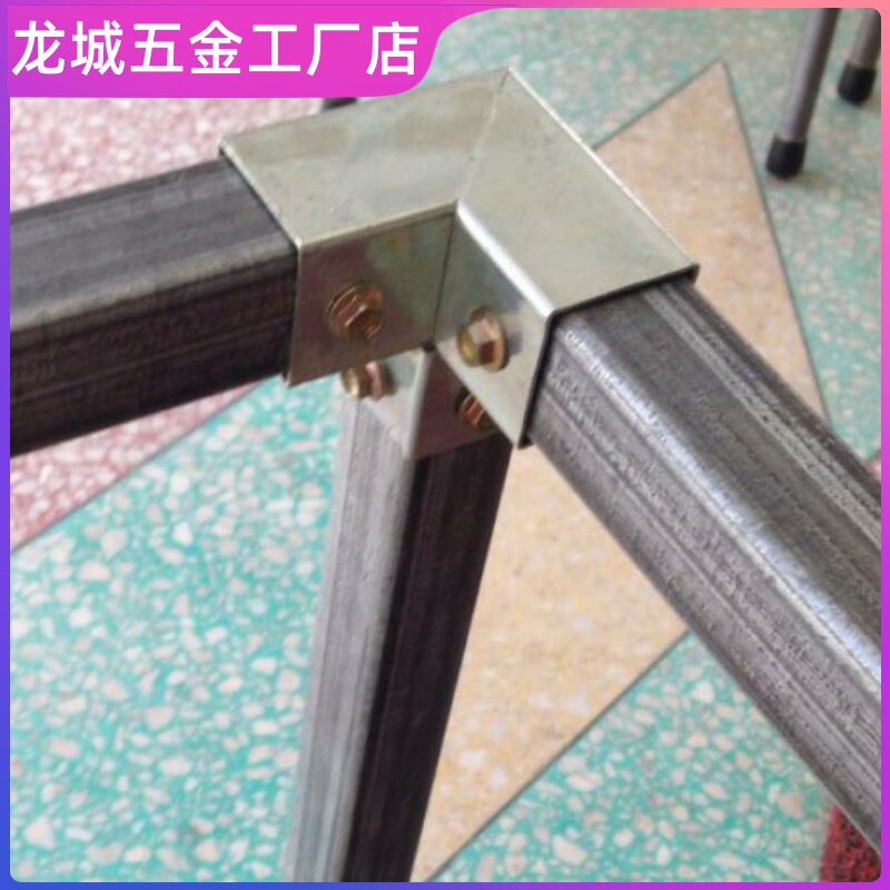 方管三通连接件 t形直通铁交通栏杆橄榄圆两通 护栏配件直角弯头