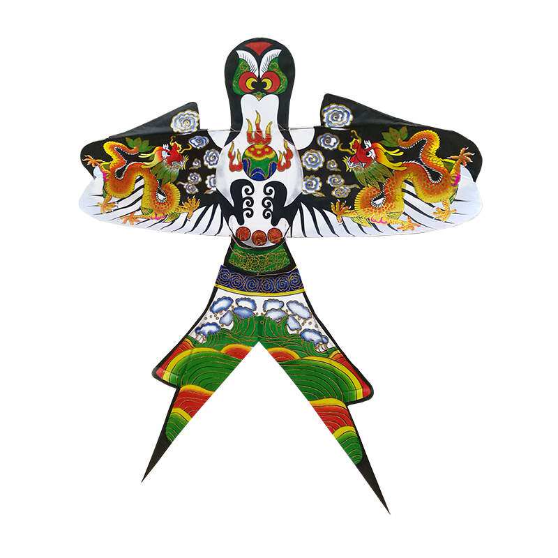 起飞骨架布展潍坊风筝传统瘦沙燕风筝双龙戏珠竹硬翅燕儿微风装饰