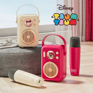 迪士尼儿童话筒音响分体式麦克风K歌无线蓝牙音箱全民唱歌家庭KTV
