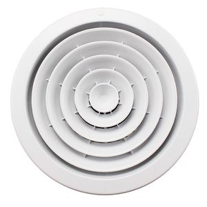 abs圆形出风i口旋转式固定式塑钢圆形散流器103h中央空调圆风口