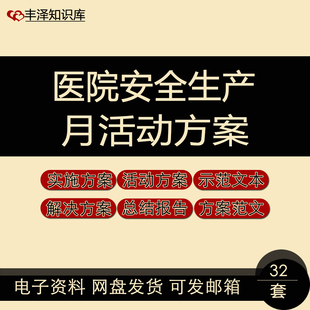 医院安全生产月活动方案示范文本实施方案解决方案总结报告方案