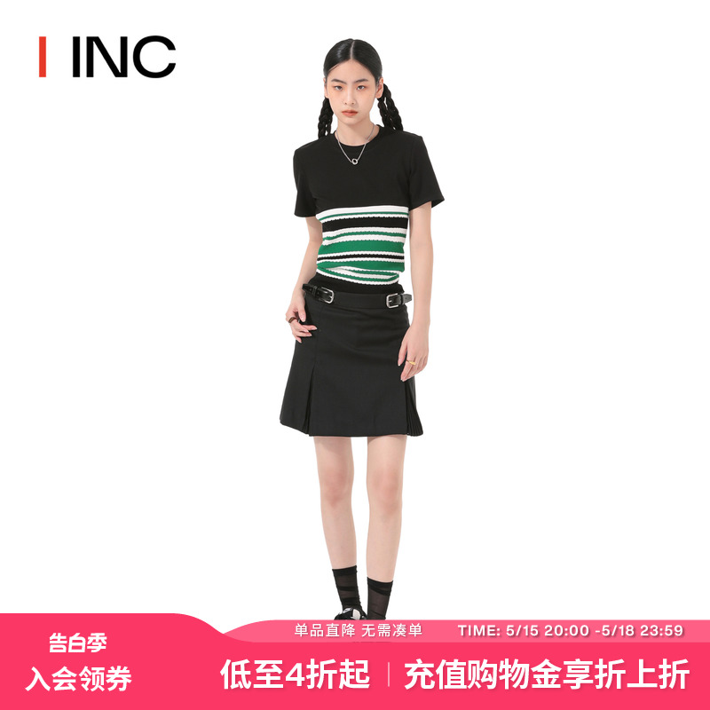 【CALVINLUO设计师品牌】 IINC 23AW腰带装饰西装半身裙女