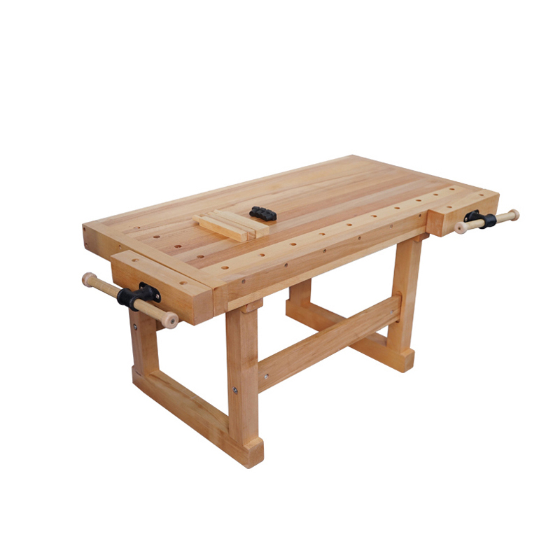 儿童木工桌幼儿园榉木木工桌木工创客教育实验室工具橡z胶木操作