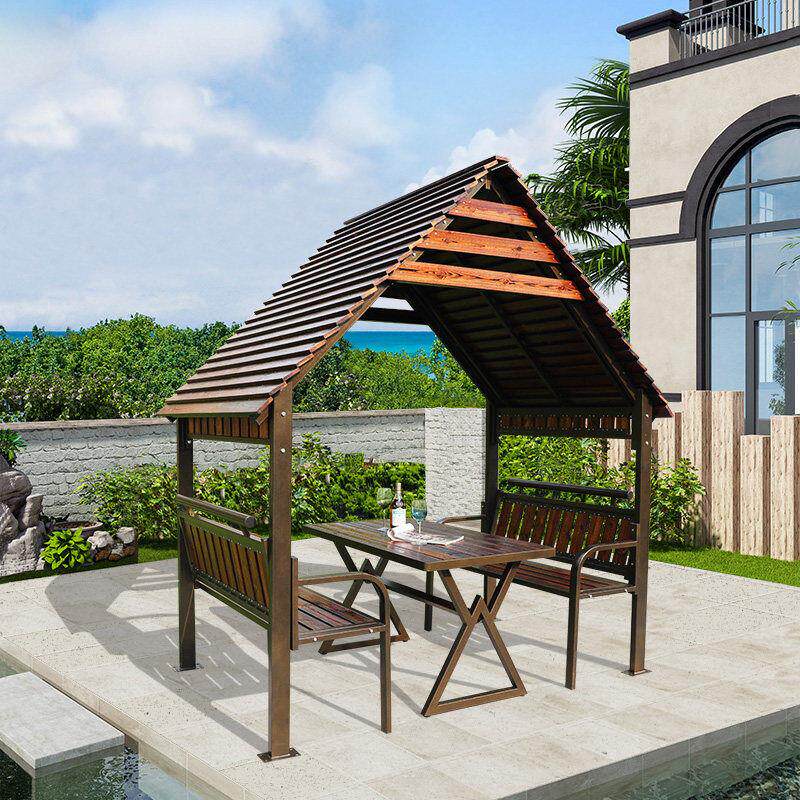 别墅花园庭院装修效果图楼顶露台洋房一楼带院子园林景观设计图片