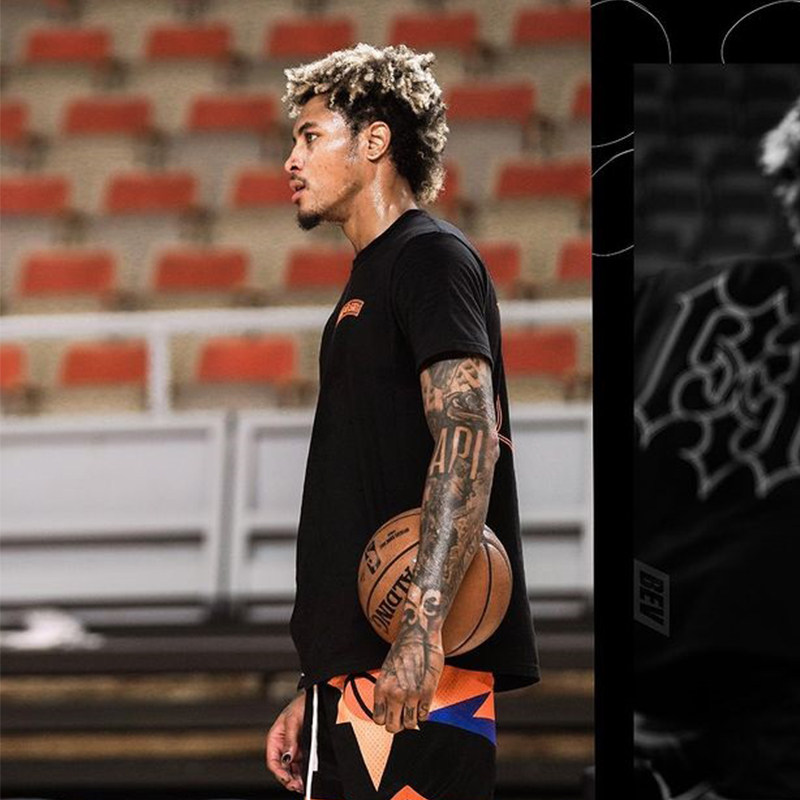 乌布雷同款m式篮球短裤男士不气y膝太阳队su美ns保罗布克透过运动