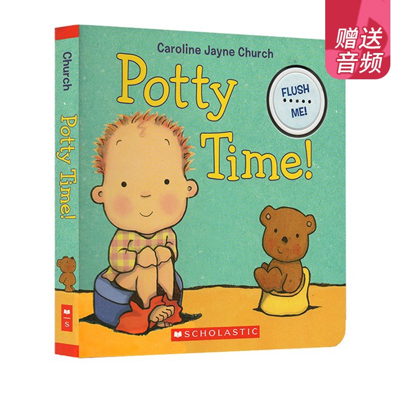 Potty Time! 马桶/厕所时间 英文原版 宝宝启蒙绘本 纸板发音书 儿童认知启蒙 儿童绘本图画玩具书 儿童宝宝学习常识