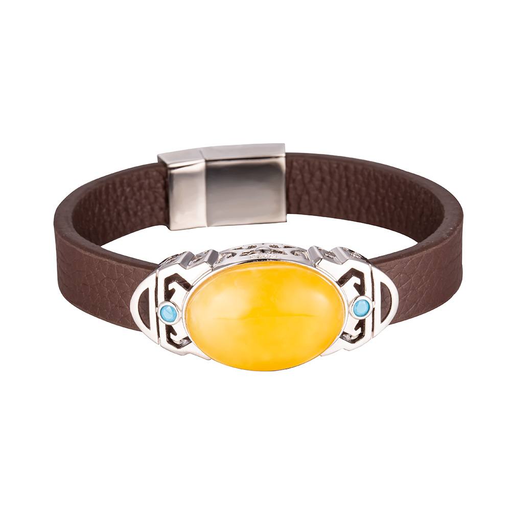 匡氏珠宝蜜蜡皮链手镯