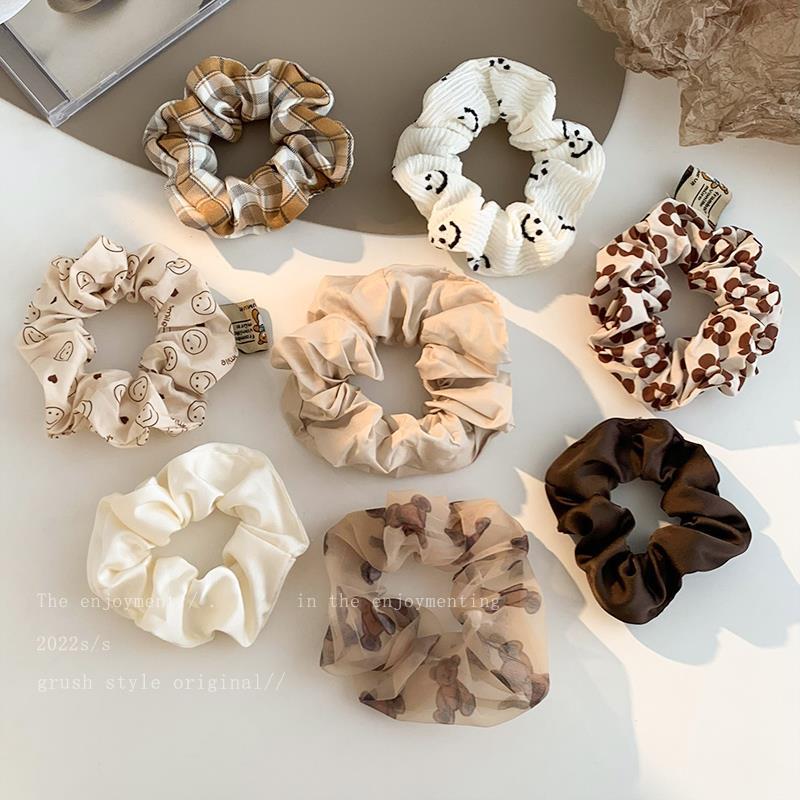 3/5/Pcs Silk Scrunchies Print Leopard Scrunchie Set Elastic