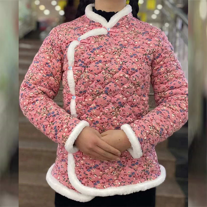 4年花棉袄国风东北炸街音同款网中红花布6516516民族过风小碎某花已售