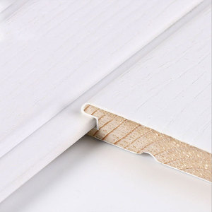 白色木纹压纹烤漆护墙板墙t裙桑拿板扣板阳台吊顶欧式实木背景墙