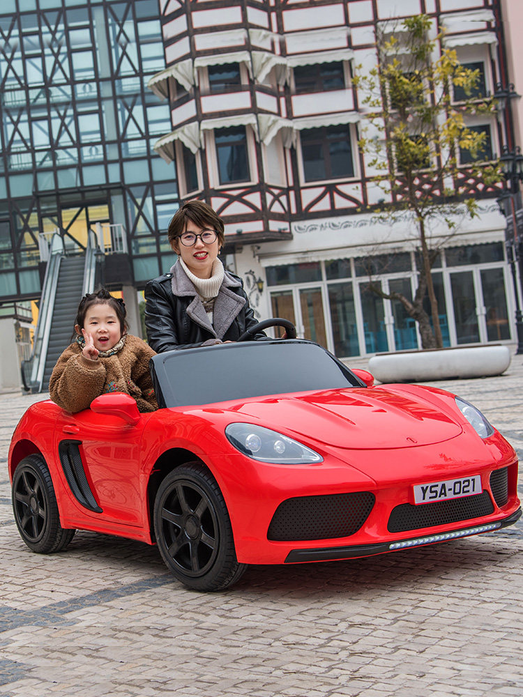 儿童电动汽车四轮双人座可坐大人小孩玩具车遥控超大号宝宝亲子车