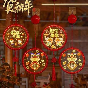 新品过年气氛灯吸盘灯新年装饰玻璃窗户发光挂灯餐厅酒店橱窗新春