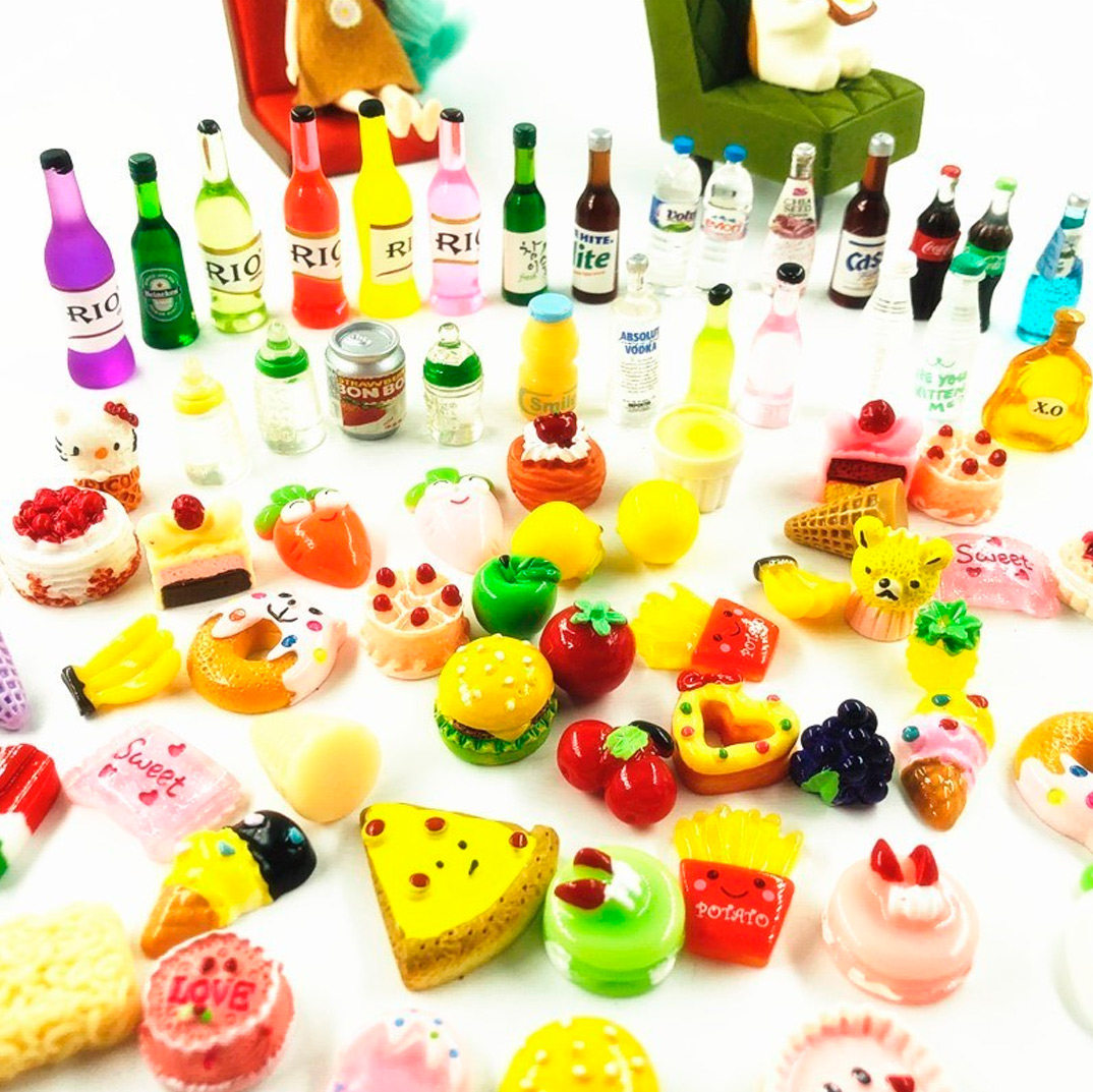 玻璃饮料小瓶子迷你玩具可爱网红diy仿真酒瓶食物甜品儿童过家家