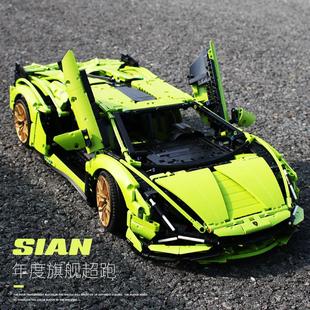 中国积木兰博基尼42115跑车玩具高难度遥控赛车成年人男孩子礼物