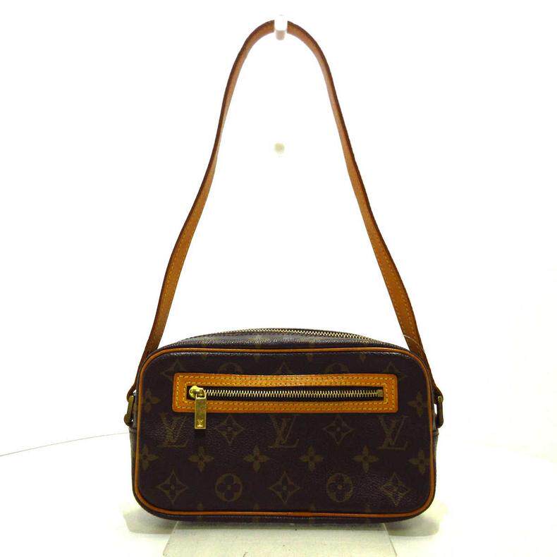 lv路易威登中古85新cite单肩骆驼包mm老花brandear