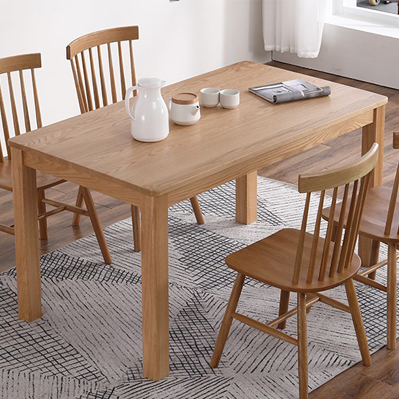 全实木餐桌纯橡木小户型饭桌椅家用北欧简约组合桌