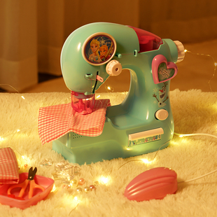 迪士尼儿童电动缝纫机玩具国风女孩服装设计手工diy缝缝乐玩具