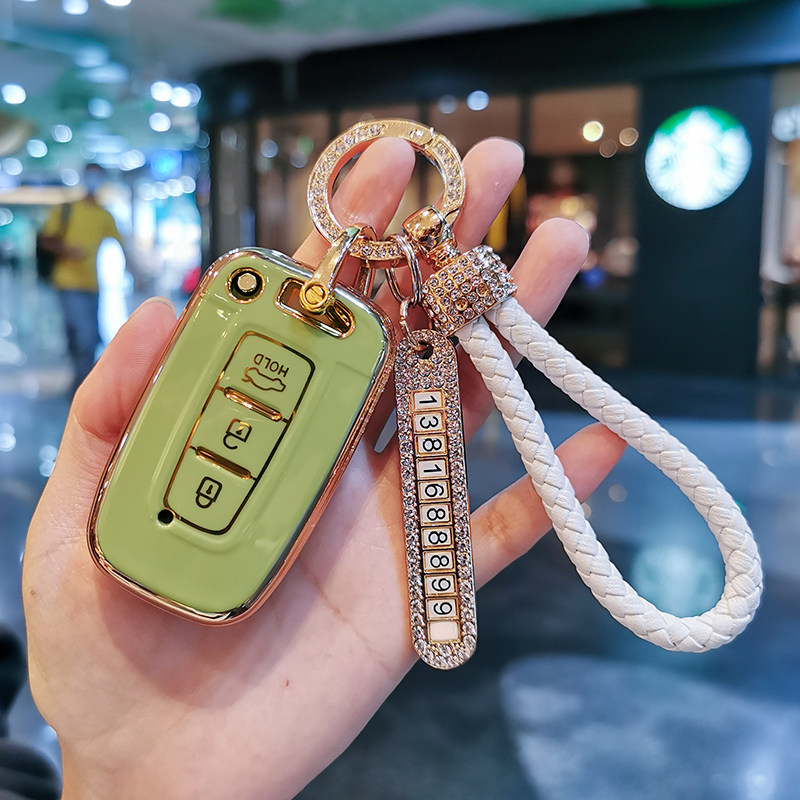 起亚k2k5秀尔智跑悦动汽车钥匙套包扣现代索纳塔八伊兰特ix35朗动