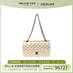 中古CHANEL香奈儿女包A级95新shoulder bag25CF金色斜挎包时尚