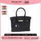 中古Hermes爱马仕女包A级95新birkin 30铂金Togo皮黑色系手提包