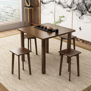 可折叠小桌子楠竹餐桌四方桌小户型吃饭桌实木客厅茶几桌家用牌桌