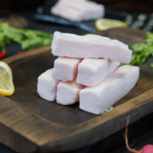 猪领鲜黑猪肥膘正宗猪板油新鲜400g冷冻厚熬猪油渣原料猪油