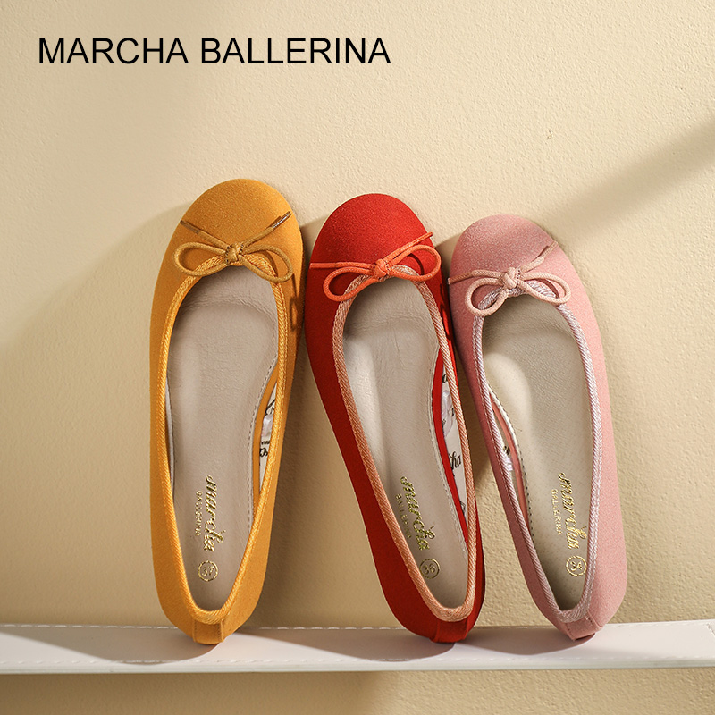 marcha ballerina/玛沙芭蕾浅口单鞋芭蕾风女鞋平底百搭四季鞋