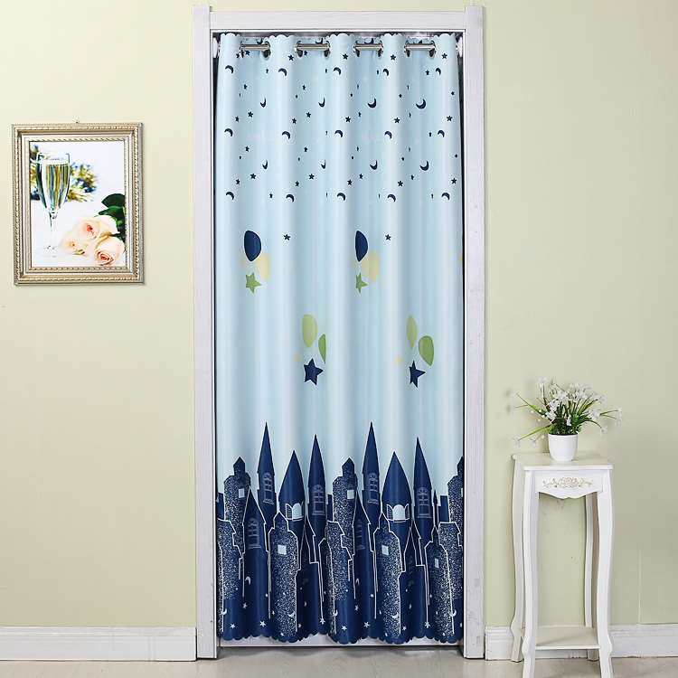 室窗厨厚间卧衣免卫间布挡帘帘遮打式生孔试帘挂中门帘加房门帘