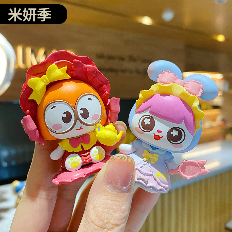 新款小伶玩具盲盒伶可精灵茶话会摆件可爱精致手办模型公仔礼物女