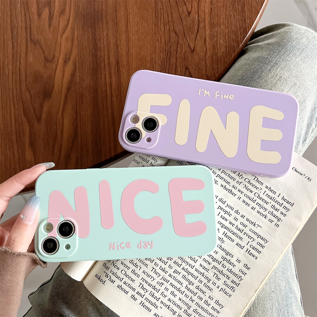 简约NICE/FINE适用苹果14promax手机壳iphone13新款全包12硅胶软14plus情侣女11保护套13mini/6s/8防摔15/se3