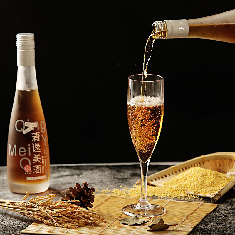 即墨黄酒老酒年轻人女士微醺小酒清逸美300ml瓶装清爽半甜低度酒