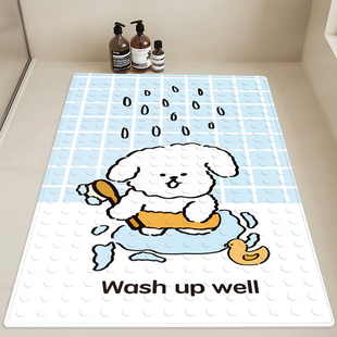 卡通卫浴防滑地垫淋浴洗澡吸盘垫儿童浴缸防摔脚垫按摩垫PVC免洗