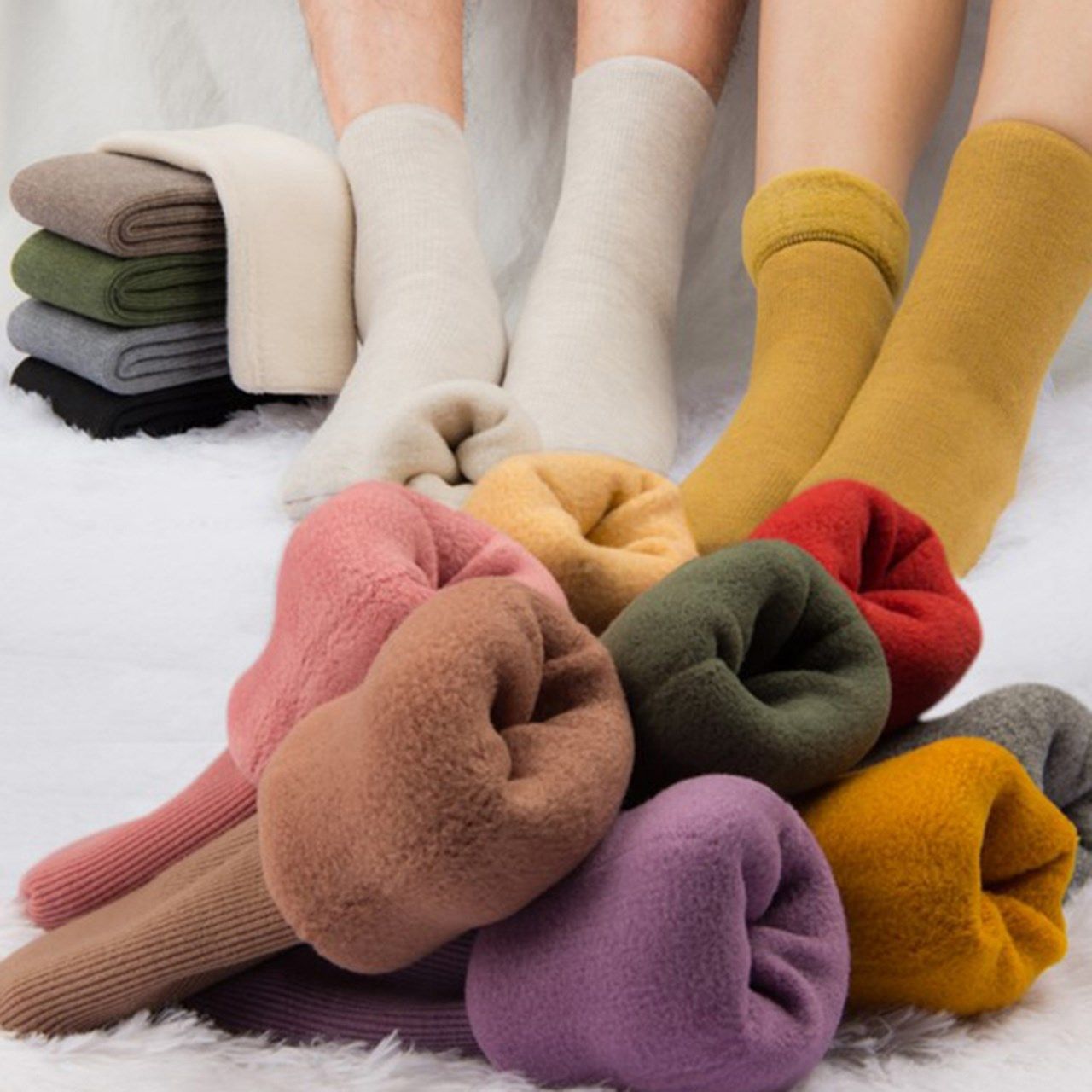 厚袜子女冬季加绒超厚优惠券爱比价妈妈