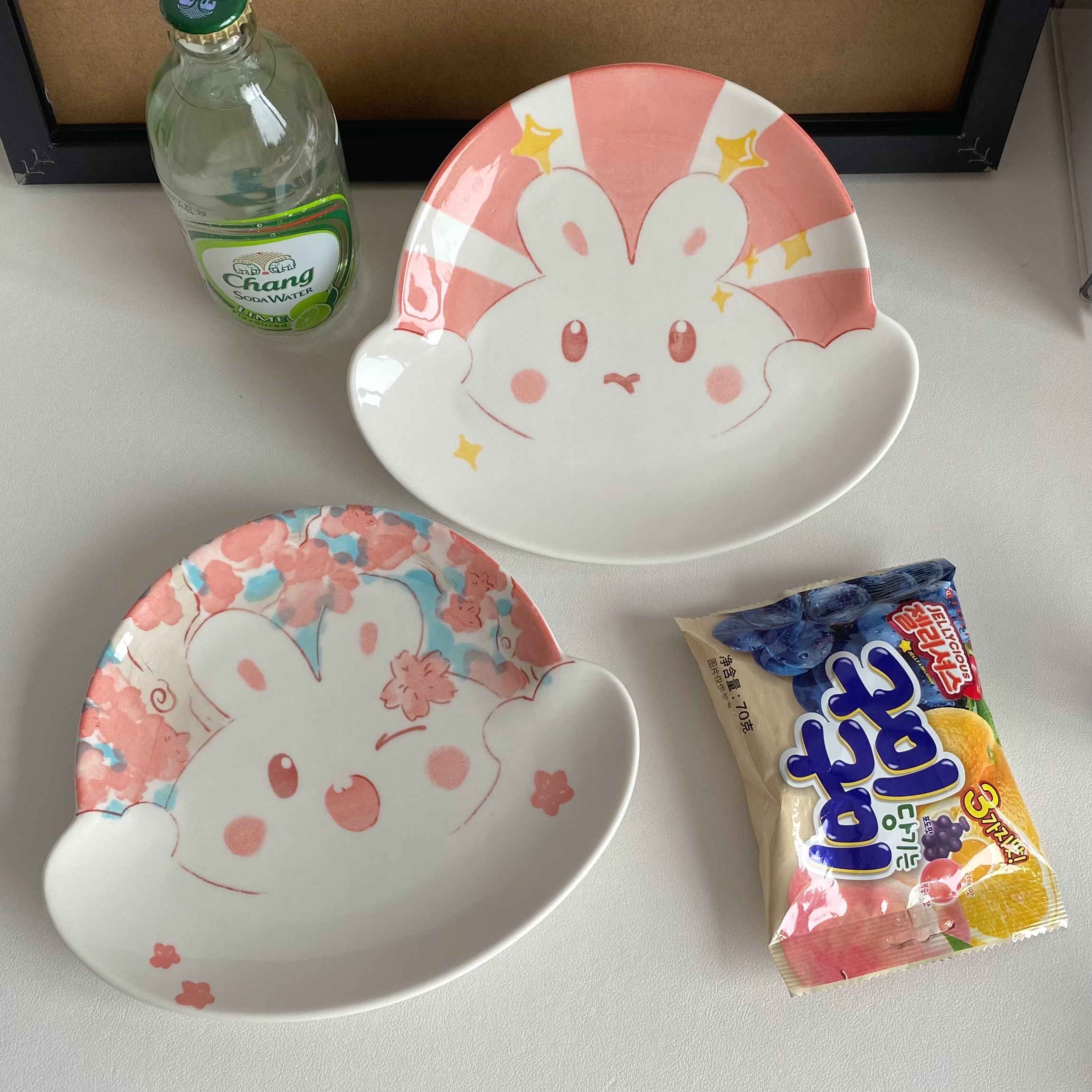 陶瓷餐具wink兔星星兔作家联名设计可爱早餐盘甜品盘