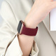 适用iwatch10表带s10苹果手表applewatch9运动s9硅胶手表带s8男女款iwatch9新款se酒红色8腕带ultra2秋冬新年