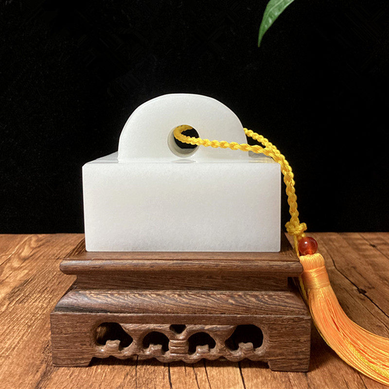 白玉印章玉玺招财升官印天然玉石摆件办公桌家居中式装饰创意礼品