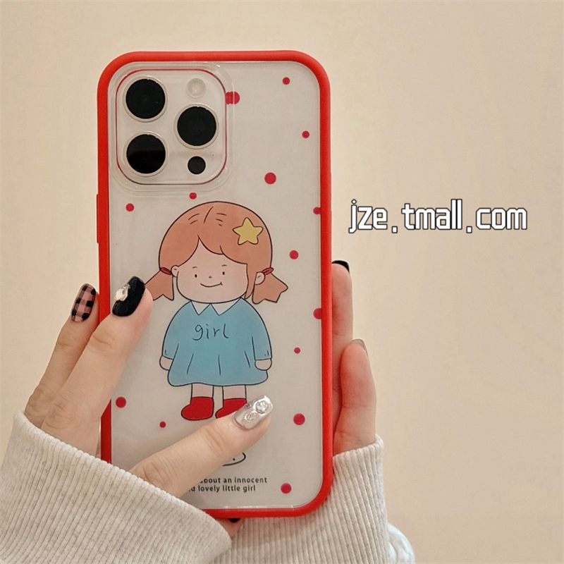 韩系少女心可爱卡通适用苹果14手机