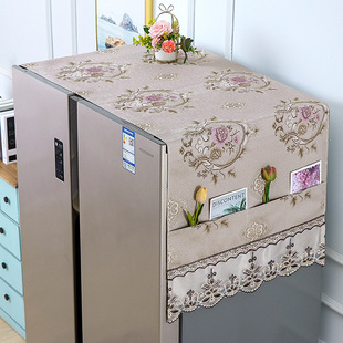 日本进口冰箱盖布厨房家用单开门双开门冰箱防水防油冰箱防尘罩套