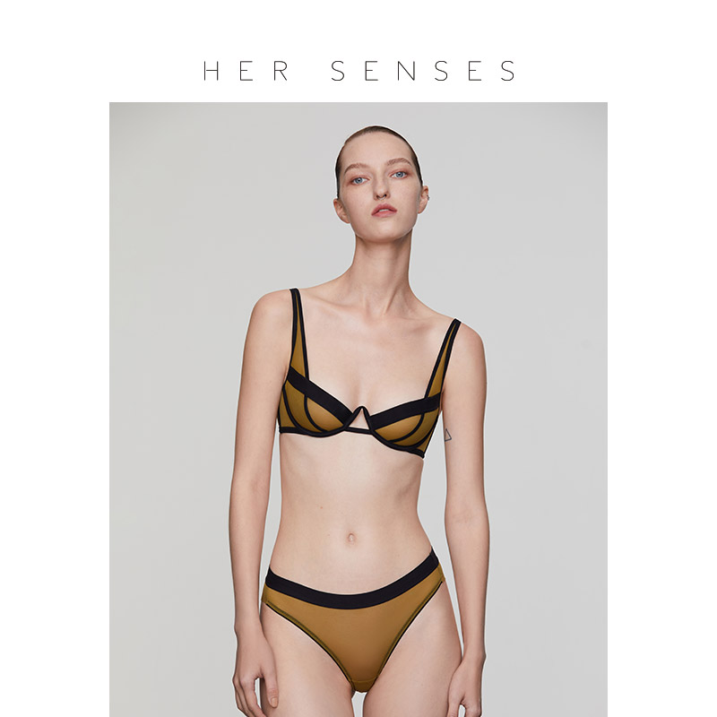 HER SENSES/何识感官倒V微聚拢性感美背超薄内衣钢圈夏季文胸透气|ruв категории Нижнее белье, лифчик - от Buy2taobao.com для оказания профессиональной услуги покупки агента Taobao